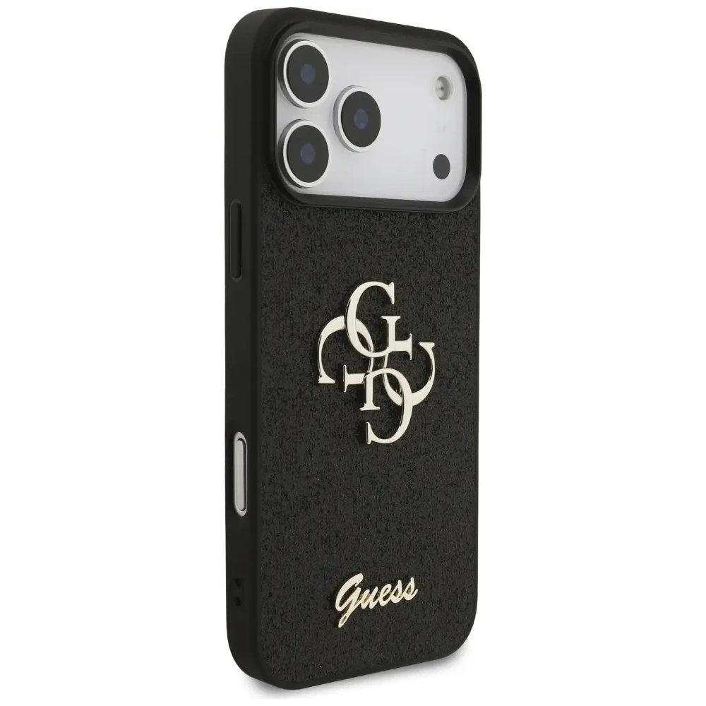 Etui Guess Fixed Glitter Big 4G do Apple iPhone 17 Pro Max czarny