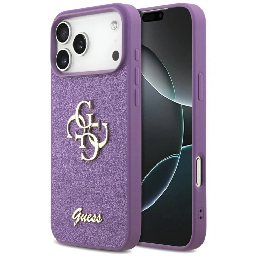 Etui Guess Fixed Glitter Big 4G do Apple iPhone 17 Pro Max liliowy
