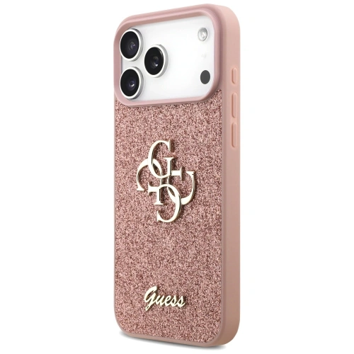Etui Guess Fixed Glitter Big 4G do Apple iPhone 17 Pro Max różowy