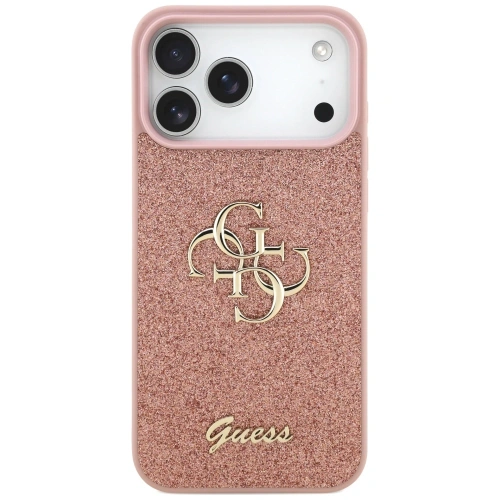 Etui Guess Fixed Glitter Big 4G do Apple iPhone 17 Pro Max różowy