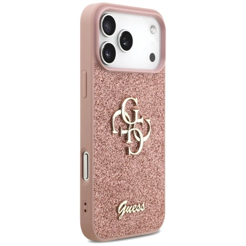Etui Guess Fixed Glitter Big 4G do Apple iPhone 17 Pro Max różowy