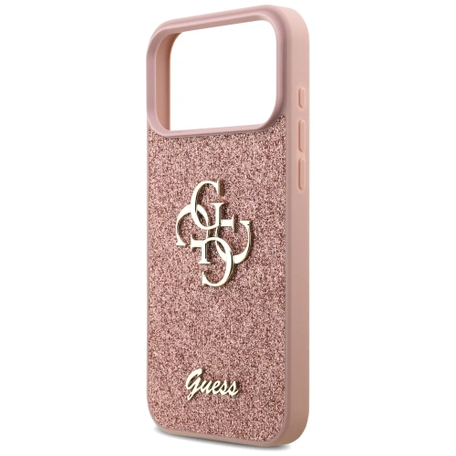 Etui Guess Fixed Glitter Big 4G do Apple iPhone 17 Pro Max różowy