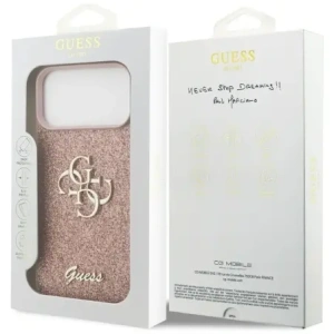 Etui Guess Fixed Glitter Big 4G do Apple iPhone 17 Pro Max różowy