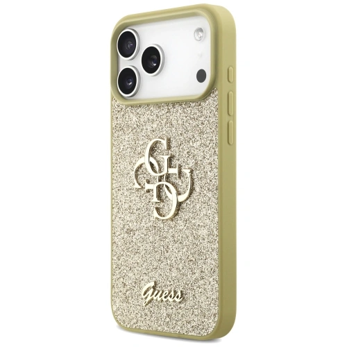 Etui Guess Fixed Glitter Big 4G do Apple iPhone 17 Pro Max złoty