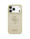 Etui Guess Fixed Glitter Big 4G do Apple iPhone 17 Pro Max złoty