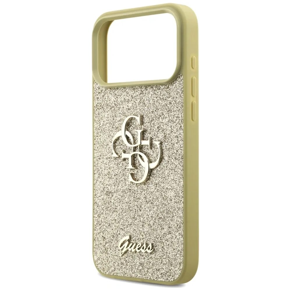 Etui Guess Fixed Glitter Big 4G do Apple iPhone 17 Pro Max złoty