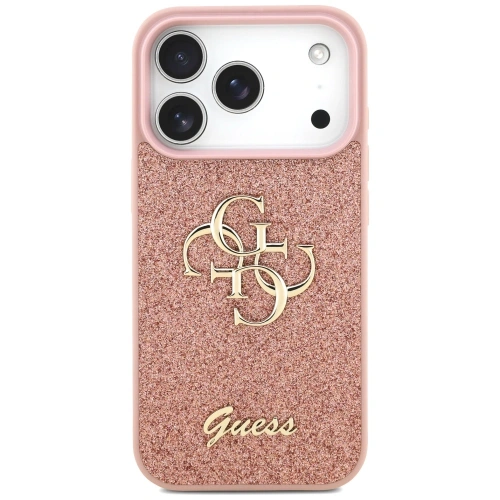 Etui Guess Fixed Glitter Big 4G do Apple iPhone 17 Pro różowy