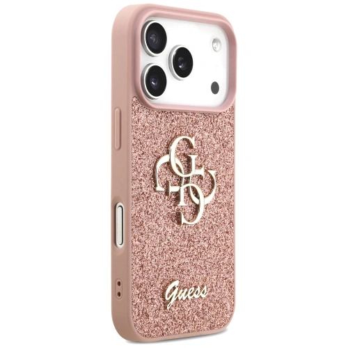 Etui Guess Fixed Glitter Big 4G do Apple iPhone 17 Pro różowy