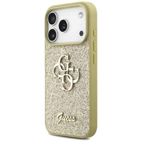 Etui Guess Fixed Glitter Big 4G do Apple iPhone 17 Pro złoty