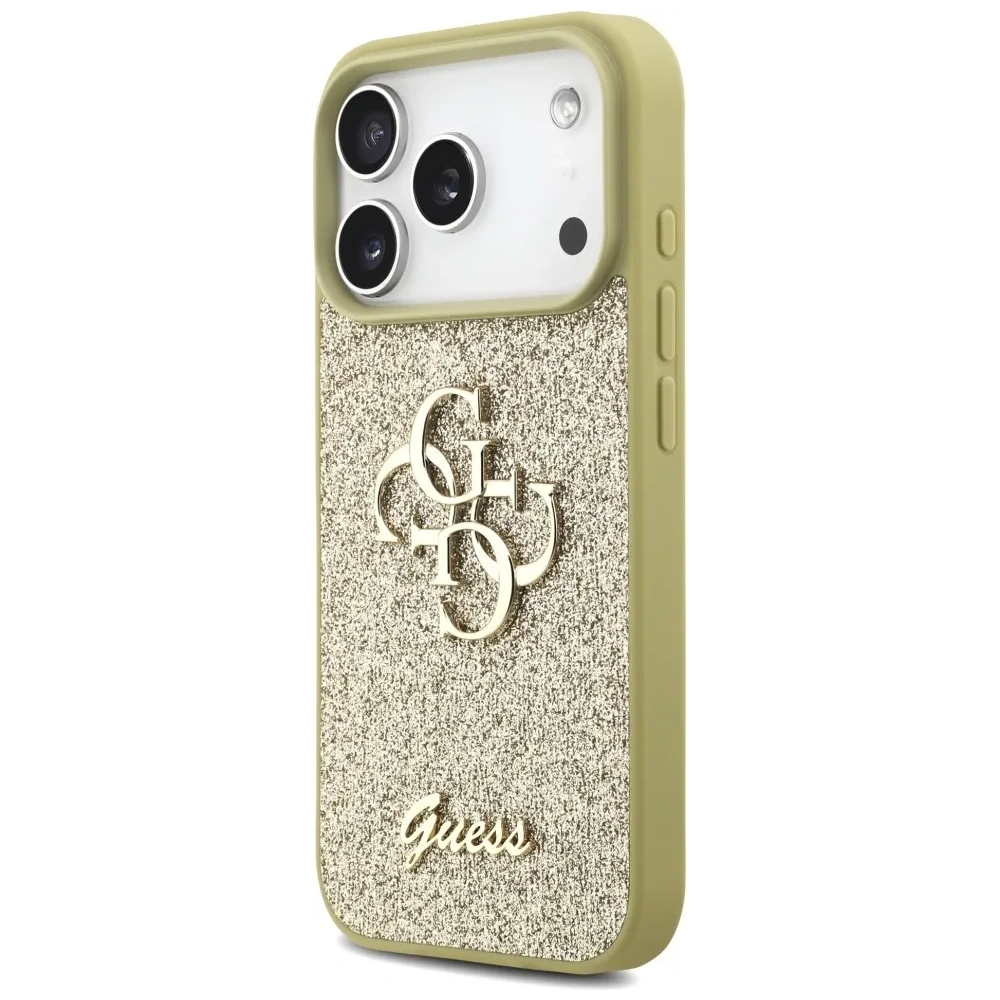 Etui Guess Fixed Glitter Big 4G do Apple iPhone 17 Pro złoty