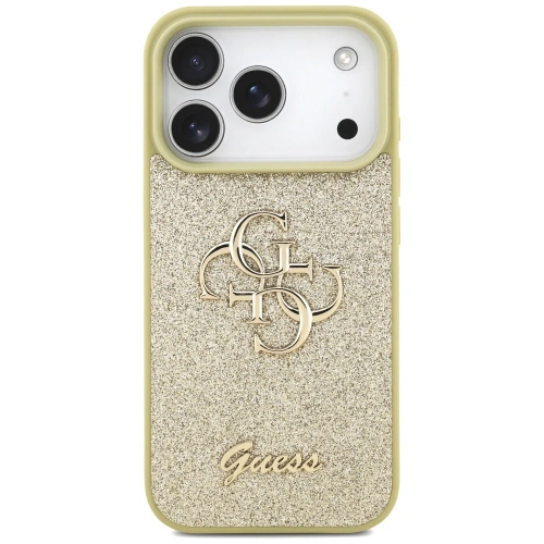 Etui Guess Fixed Glitter Big 4G do Apple iPhone 17 Pro złoty