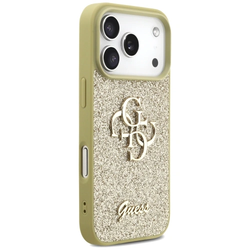 Etui Guess Fixed Glitter Big 4G do Apple iPhone 17 Pro złoty