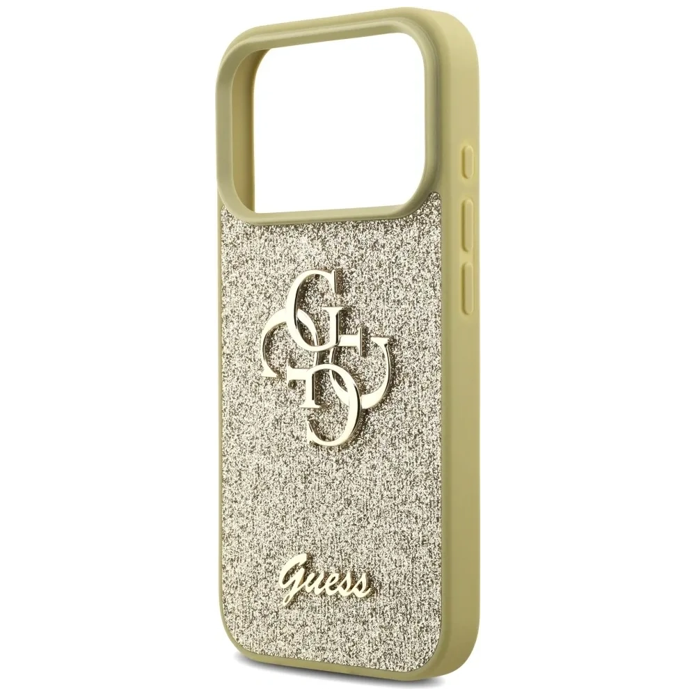 Etui Guess Fixed Glitter Big 4G do Apple iPhone 17 Pro złoty