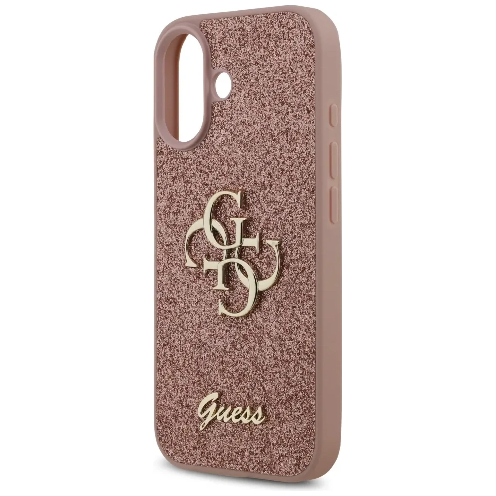 Etui Guess Fixed Glitter Big 4G do Apple iPhone 17 różowy