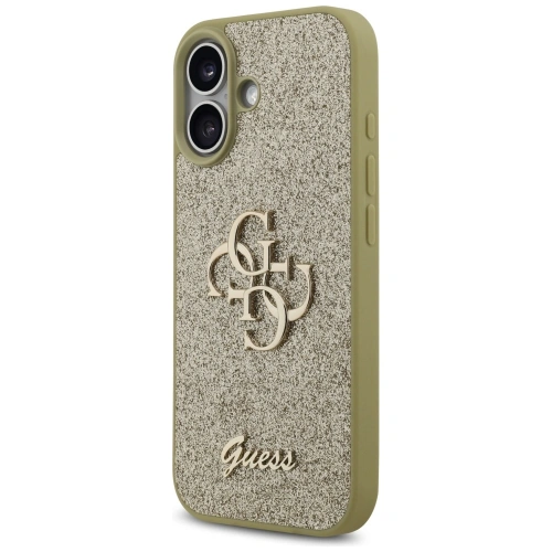Etui Guess Fixed Glitter Big 4G do Apple iPhone 17 złoty
