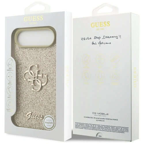Etui Guess Fixed Glitter Big 4G do Apple iPhone Air złoty