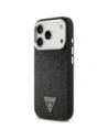 Etui Guess Glitter Triangle Logo MagSafe do Apple iPhone 17 Pro czarny