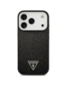 Etui Guess Glitter Triangle Logo MagSafe do Apple iPhone 17 Pro czarny