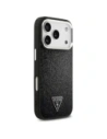 Etui Guess Glitter Triangle Logo MagSafe do Apple iPhone 17 Pro czarny