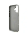 Etui Guess Glitter Triangle Logo MagSafe do Apple iPhone 17 srebrny