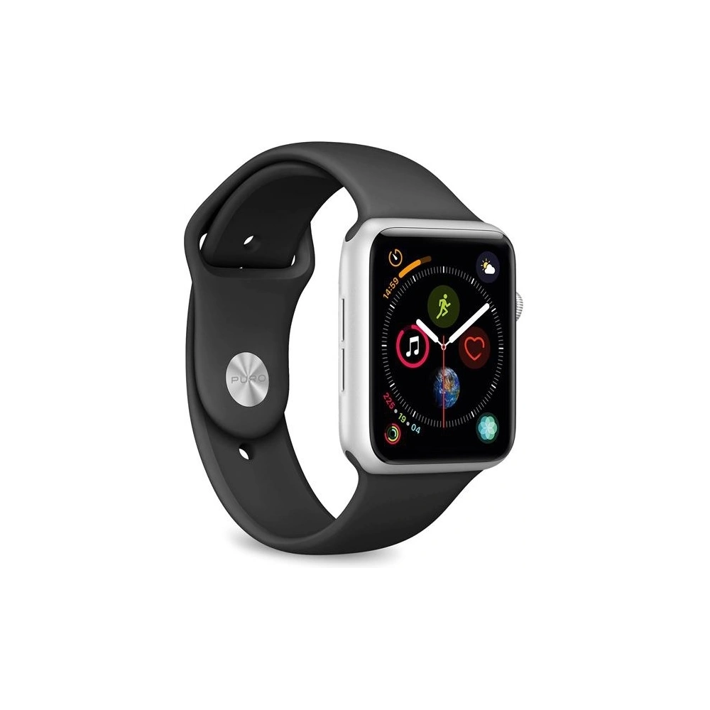 Hurtownia GSM - Elastický pásek PURO ICON Band Apple Watch 4/5/6/7/SE/8/9/10 40/41/42mm (S/M & M/L) (černý) - PUR081CL - {ean13} - Hurt