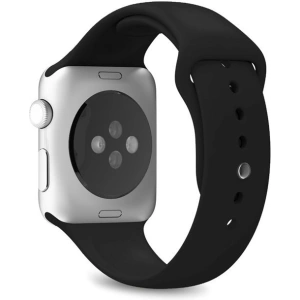 Elastický pásek PURO ICON Band Apple Watch 4/5/6/7/SE/8/9/10 40/41/42mm (S/M & M/L) (černý)