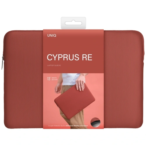 Torba na laptopa UNIQ Cyprus Ridge Edition Laptop Sleeve 14" water-resistant neoprene czerwony