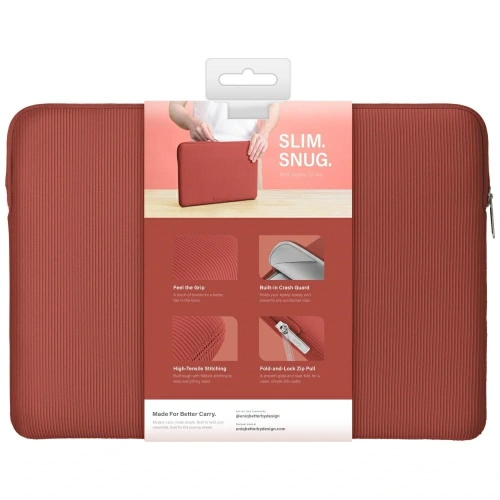 Torba na laptopa UNIQ Cyprus Ridge Edition Laptop Sleeve 14" water-resistant neoprene czerwony