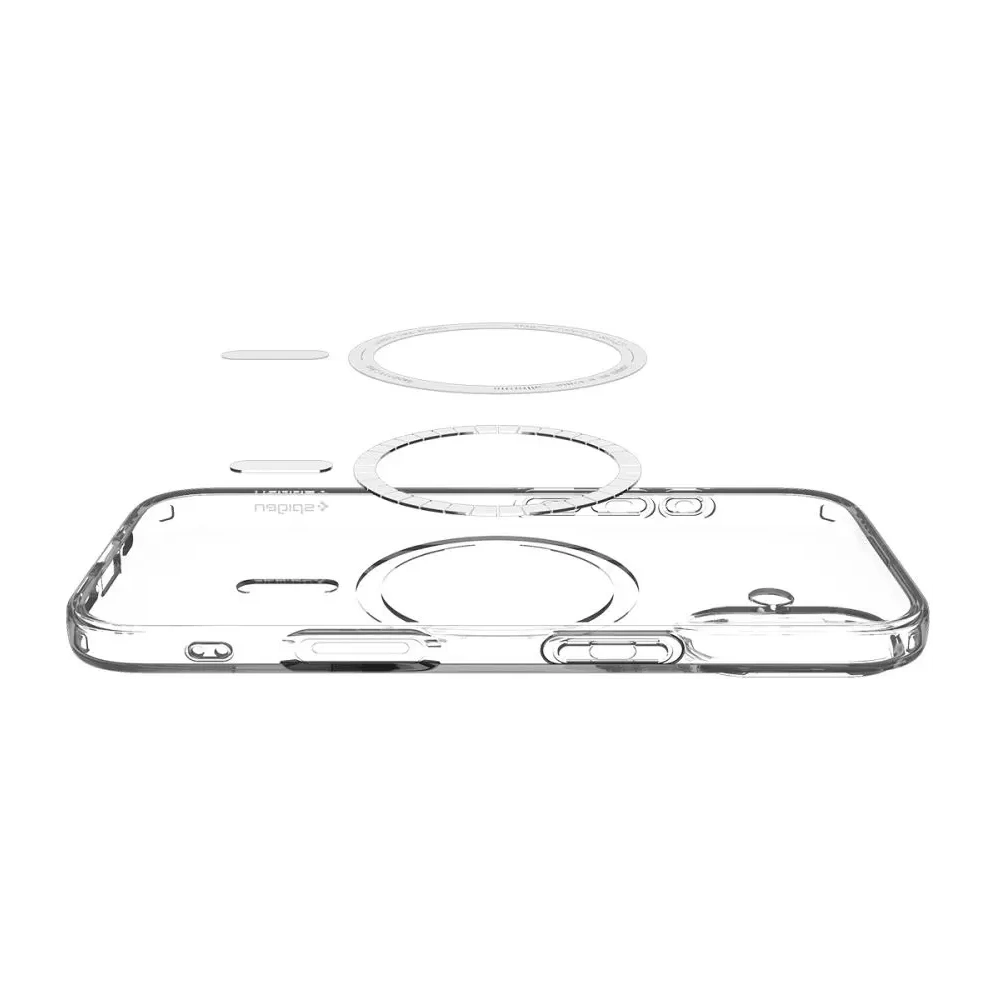 Etui Spigen Liquid Crystal Mag MagSafe do Apple iPhone 17 Clear/white