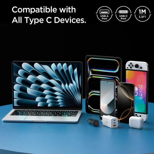 Kabel Spigen EB6010AC Essential USB-C Cable 60W 100cm White