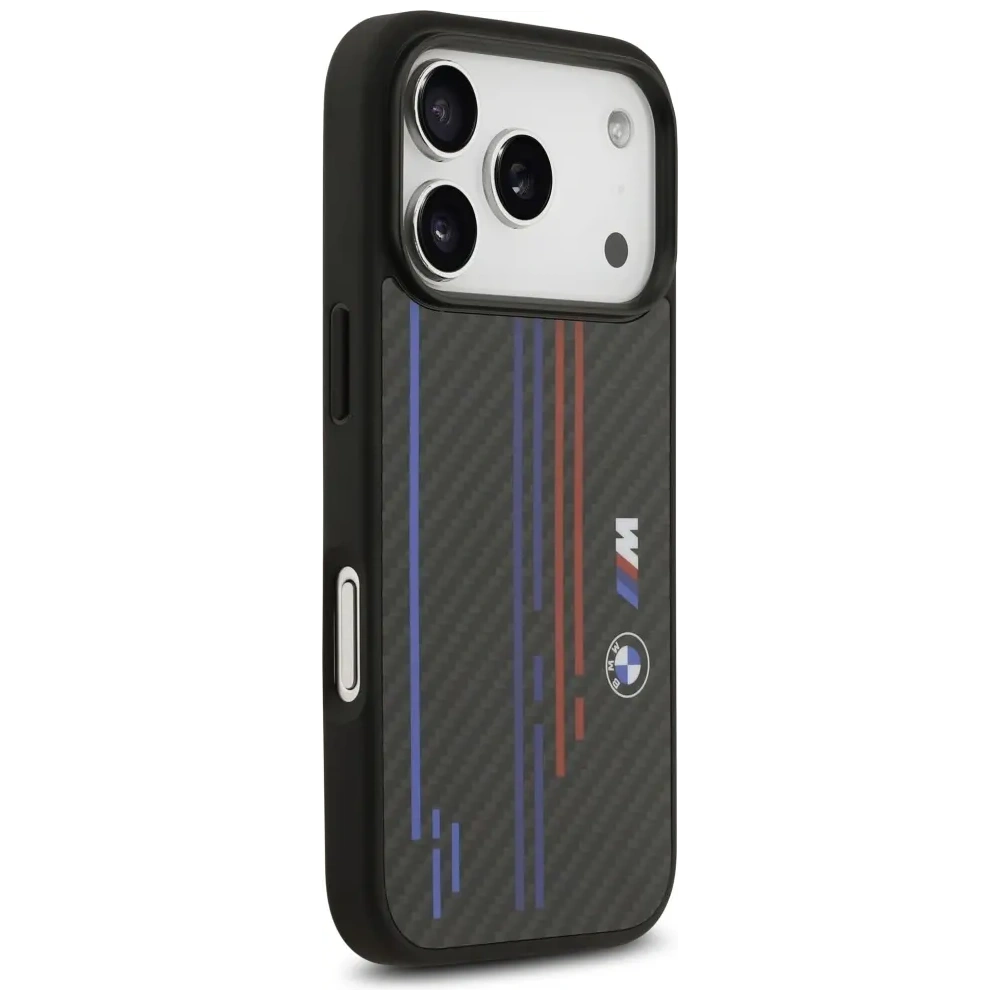 Etui BMW M Kevlar Lines & Logo MagSafe do Apple iPhone 17 Pro czarny