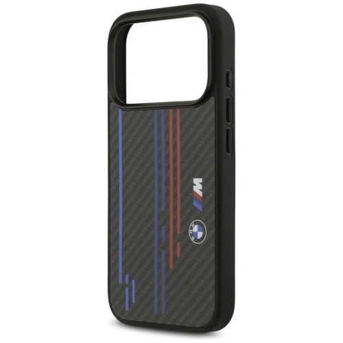 Etui BMW M Kevlar Lines & Logo MagSafe do Apple iPhone 17 Pro czarny