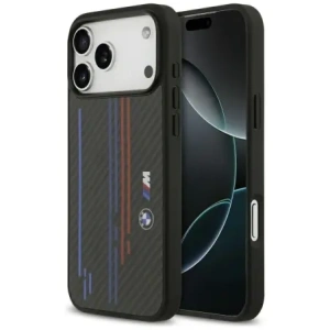 Etui BMW M Kevlar Lines & Logo MagSafe do Apple iPhone 17 Pro Max czarny