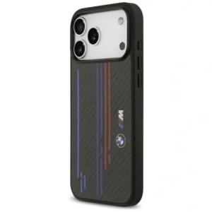 Etui BMW M Kevlar Lines & Logo MagSafe do Apple iPhone 17 Pro Max czarny
