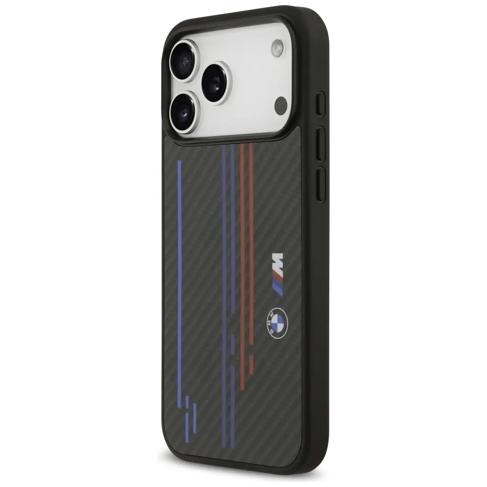 Etui BMW M Kevlar Lines & Logo MagSafe do Apple iPhone 17 Pro Max czarny