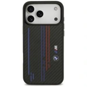Etui BMW M Kevlar Lines & Logo MagSafe do Apple iPhone 17 Pro Max czarny