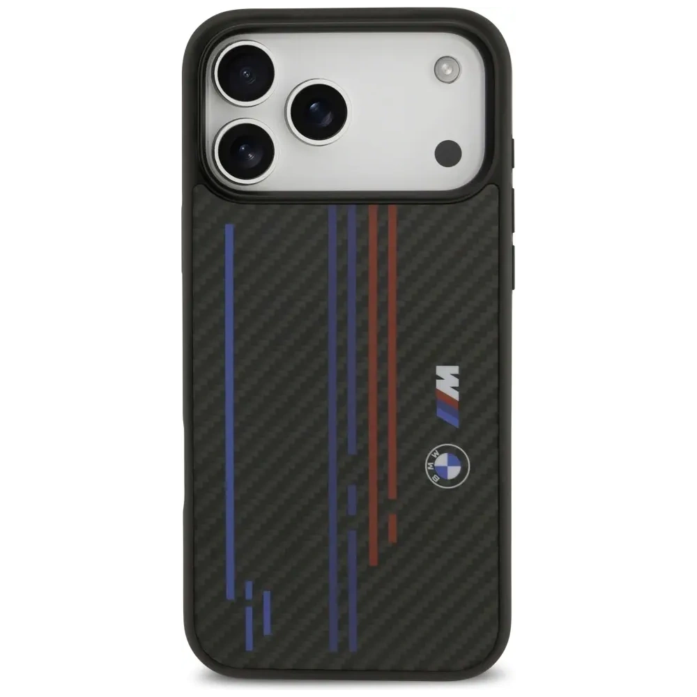 Etui BMW M Kevlar Lines & Logo MagSafe do Apple iPhone 17 Pro Max czarny