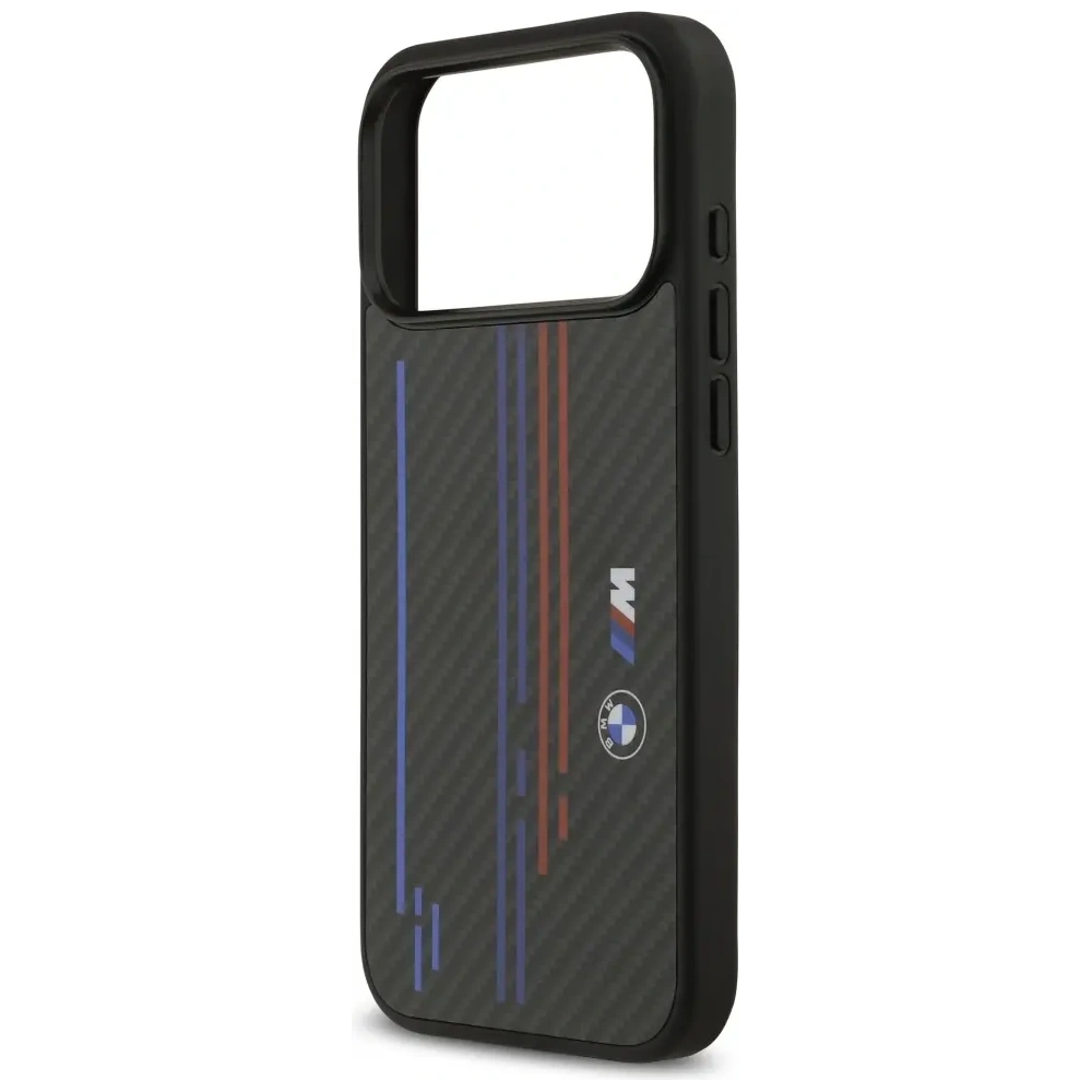 Etui BMW M Kevlar Lines & Logo MagSafe do Apple iPhone 17 Pro Max czarny