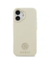 Etui Guess Grained Strass Logo MagSafe do Apple iPhone 17 beżowy
