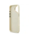 Etui Guess Grained Strass Logo MagSafe do Apple iPhone 17 beżowy