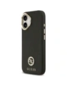 Etui Guess Grained Strass Logo MagSafe do Apple iPhone 17 czarny