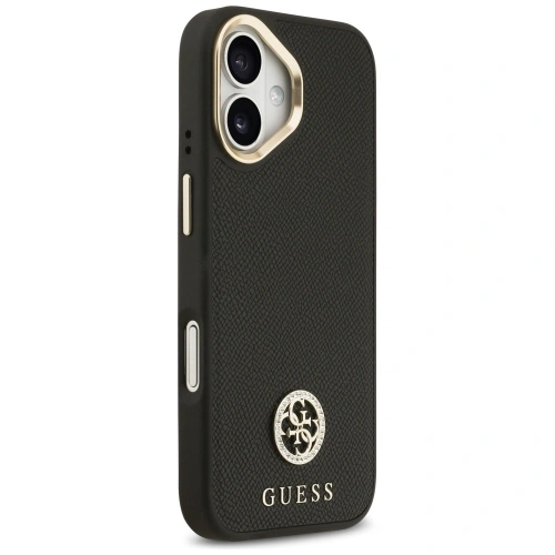 Etui Guess Grained Strass Logo MagSafe do Apple iPhone 17 czarny