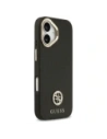 Etui Guess Grained Strass Logo MagSafe do Apple iPhone 17 czarny