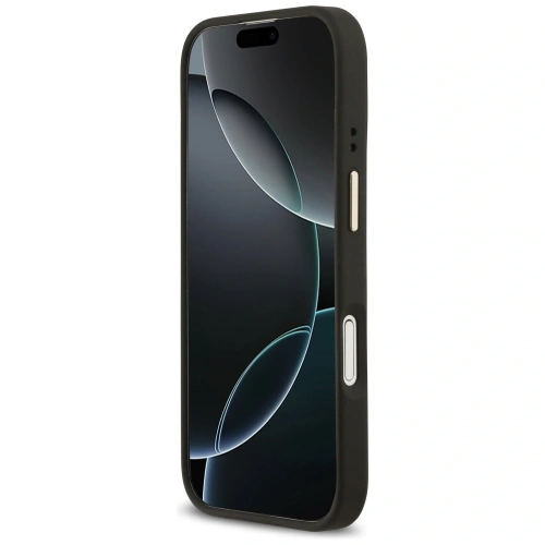 Etui Guess Grained Strass Logo MagSafe do Apple iPhone 17 czarny