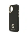 Etui Guess Grained Strass Logo MagSafe do Apple iPhone 17 czarny