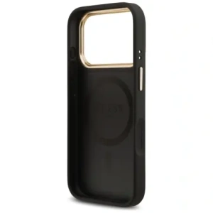 Etui Guess Grained Strass Logo MagSafe do Apple iPhone 17 Pro czarny