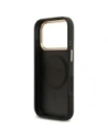 Etui Guess Grained Strass Logo MagSafe do Apple iPhone 17 Pro czarny