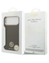 Etui Guess Grained Strass Logo MagSafe do Apple iPhone 17 Pro Max brązowy