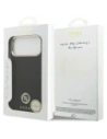 Etui Guess Grained Strass Logo MagSafe do Apple iPhone 17 Pro Max czarny