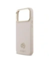 Etui Guess Grained Strass Logo MagSafe do Apple iPhone 17 Pro Max różowy